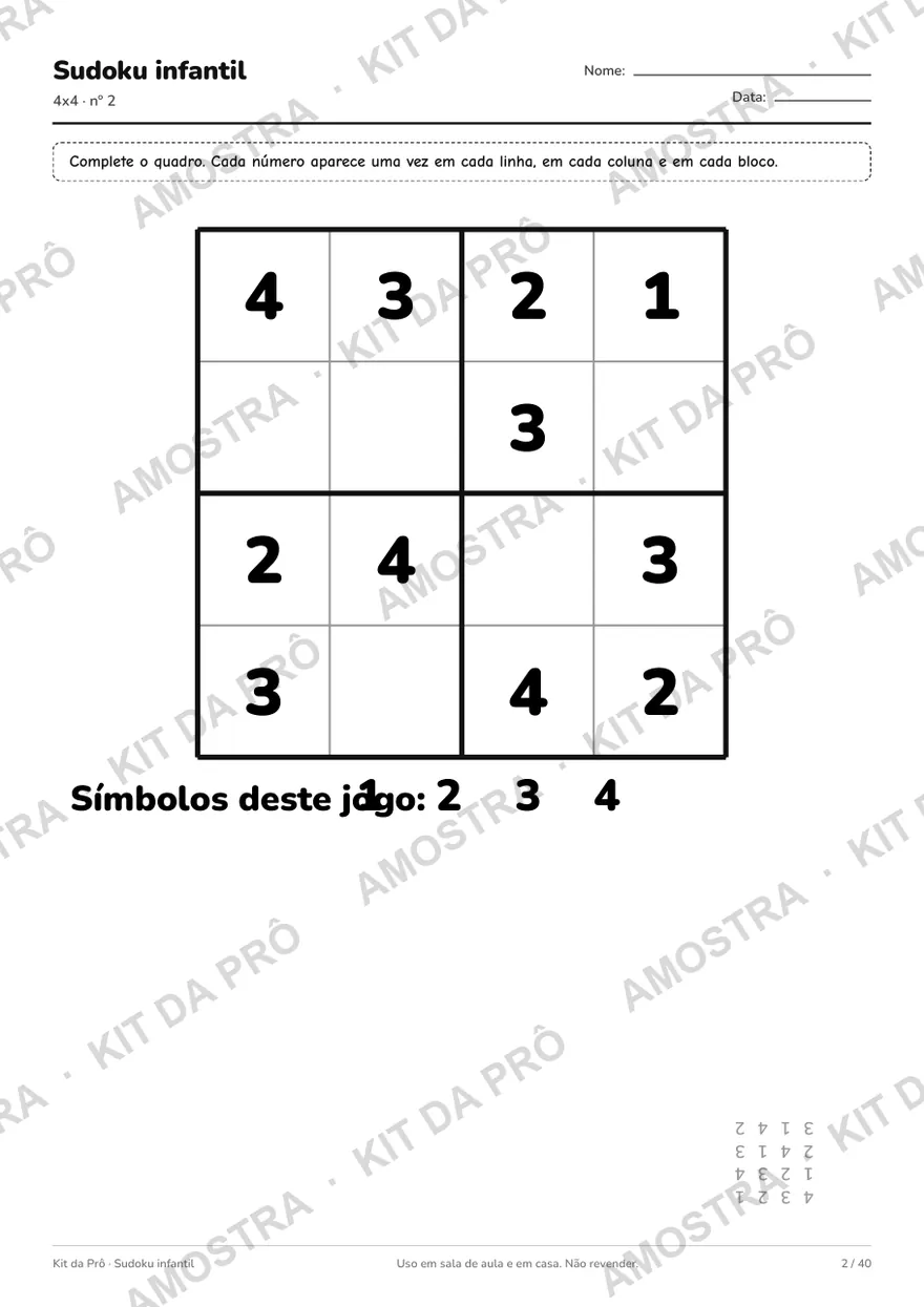 Sudoku infantil